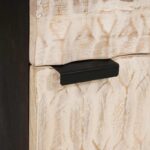 vidaXL Nočný stolík Biela 50 x 33 x 60 cm Masívne mango drevo – Obrázok 7