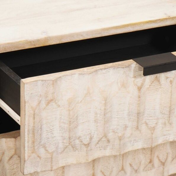 vidaXL Nočný stolík Biela – Obrázok 7