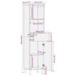 vidaXL Kúpeľňová skriňa Jednofarebný Hnedá – Obrázok 12