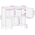 vidaXL Servírovacia skriňa Jednofarebný Drevité hnedé dokončenie – Obrázok 12