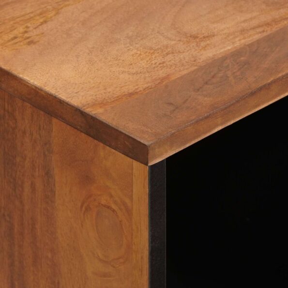 vidaXL Servírovacia skriňa Jednofarebný Drevité hnedé dokončenie – Obrázok 6