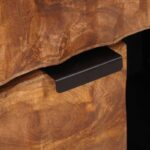 vidaXL Servírovacia skriňa Jednofarebný Drevité hnedé dokončenie – Obrázok 7