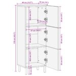 vidaXL Highboard Iný Drevité hnedé dokončenie – Obrázok 10