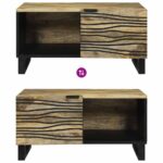 vidaXL Konferenčné stolíky Hnedá 80 x 50 x 40 cm mangový masív – Obrázok 10