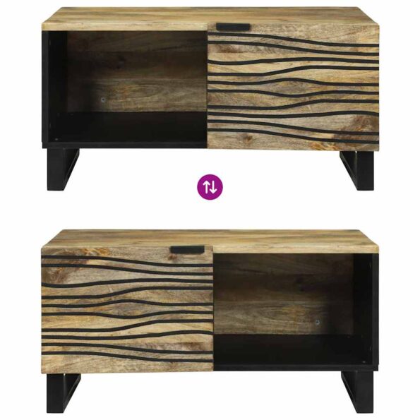 vidaXL Konferenčné stolíky Hnedá 80 x 50 x 40 cm mangový masív – Obrázok 10