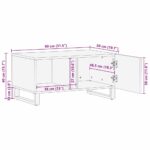 vidaXL Konferenčné stolíky Hnedá 80 x 50 x 40 cm mangový masív – Obrázok 12