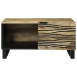 vidaXL Konferenčné stolíky Hnedá 80 x 50 x 40 cm mangový masív – Obrázok 3