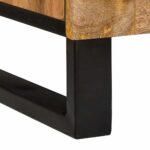 vidaXL Nočný stolík Prírodná 40 x 33,5 x 46 cm Masívne mango drevo – Obrázok 8