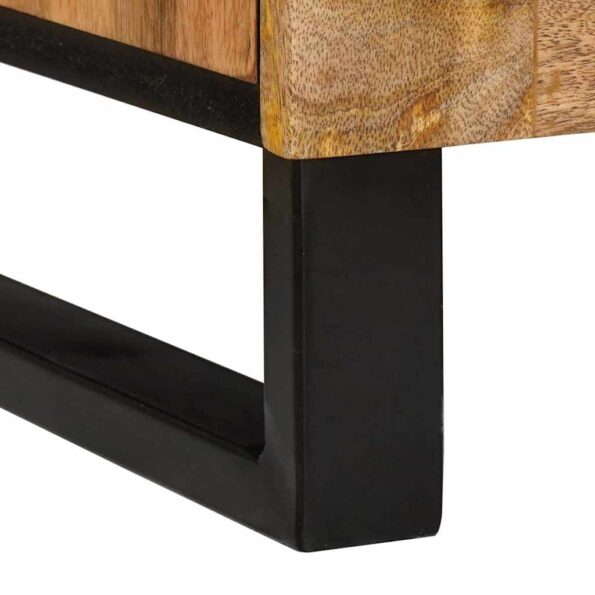 vidaXL Nočný stolík Prírodná 40 x 33,5 x 46 cm Masívne mango drevo – Obrázok 8