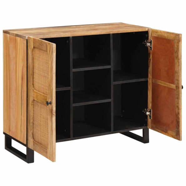 vidaXL Highboard s úložiskom Hnedá 90 x 33 x 75 cm Masívne mango drevo – Obrázok 2