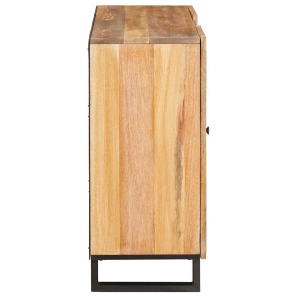 vidaXL Highboard s úložiskom Hnedá 90 x 33 x 75 cm Masívne mango drevo – Obrázok 4