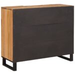 vidaXL Highboard s úložiskom Hnedá 90 x 33 x 75 cm Masívne mango drevo – Obrázok 5