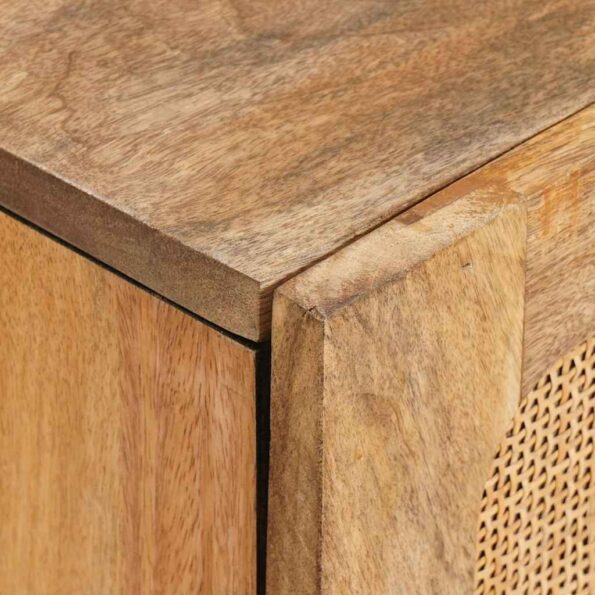 vidaXL Highboard s úložiskom Hnedá 90 x 33 x 75 cm Masívne mango drevo – Obrázok 8