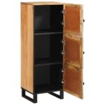 vidaXL Highboard s dverami Hnedá 40 x 33 x 110 cm Masívne mango drevo