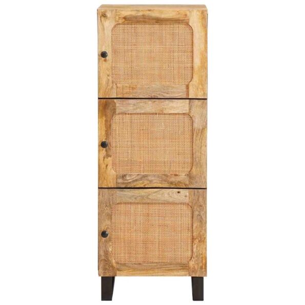 vidaXL Highboard s dverami Hnedá 40 x 33 x 110 cm Masívne mango drevo – Obrázok 2
