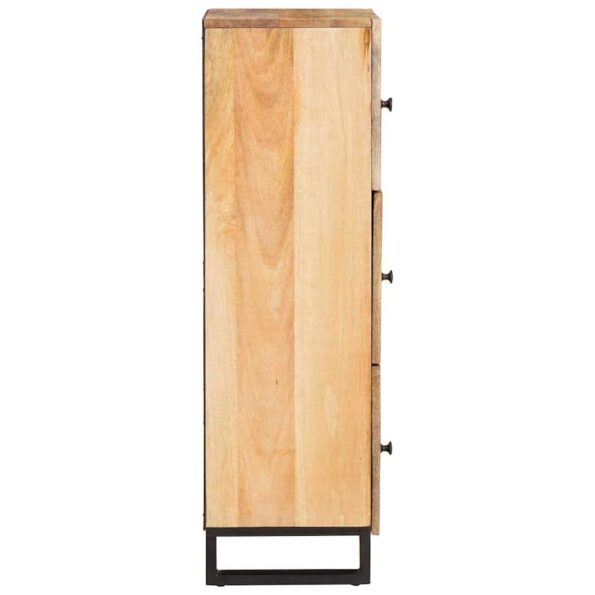 vidaXL Highboard s dverami Hnedá 40 x 33 x 110 cm Masívne mango drevo – Obrázok 3