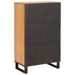 vidaXL Highboard s dverami Hnedá 40 x 33 x 110 cm Masívne mango drevo – Obrázok 4