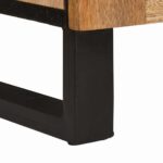 vidaXL Highboard s dverami Hnedá 40 x 33 x 110 cm Masívne mango drevo – Obrázok 8