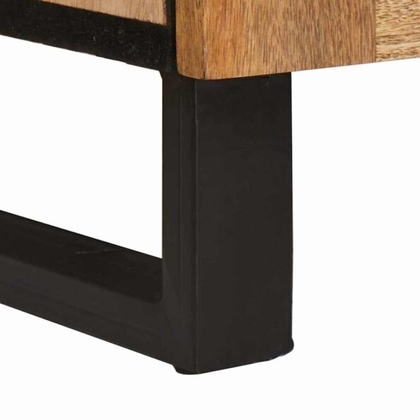 vidaXL Highboard s dverami Hnedá 40 x 33 x 110 cm Masívne mango drevo – Obrázok 8