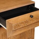 vidaXL Nočný stolík Svetlohnedá 50 x 33 x 60 cm mangový masív – Obrázok 6