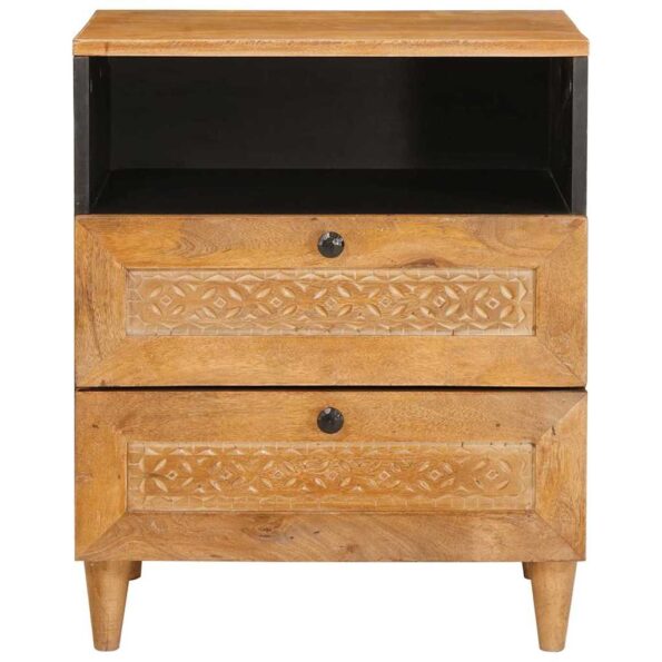 vidaXL Nočný stolík Svetlohnedá 50 x 33 x 60 cm mangový masív – Obrázok 3