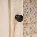 vidaXL Nočný stolík Béžová 40 x 33 x 46 cm mangový masív – Obrázok 7