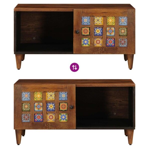 vidaXL Konferenčný stolík Hnedá 80 x 50 x 40 cm Masívne mango drevo – Obrázok 10