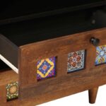 vidaXL Nočný stolík Hnedá 50 x 33 x 60 cm Masívne mango drevo – Obrázok 7