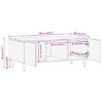 vidaXL Konferenčný stolík Hnedá 100 x 54 x 40 cm Masívne mango drevo – Obrázok 11