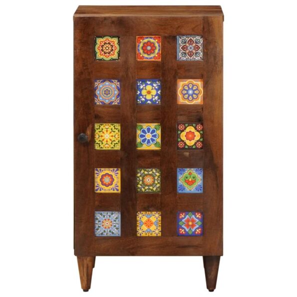 vidaXL Servírovacia skriňa Orech 40 x 33,5 x 75 cm Masívne mango drevo – Obrázok 3