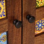 vidaXL Highboard Orech 60 x 33,5 x 100 cm Masívne mango drevo – Obrázok 7