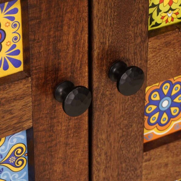 vidaXL Highboard Orech 60 x 33,5 x 100 cm Masívne mango drevo – Obrázok 7