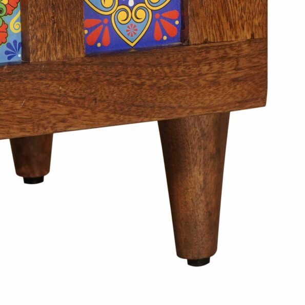 vidaXL Highboard Orech 60 x 33,5 x 100 cm Masívne mango drevo – Obrázok 8