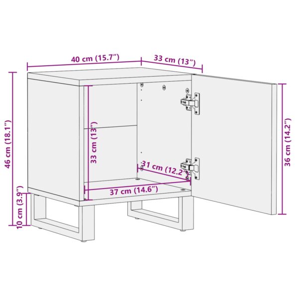 vidaXL Nočný stolík – Obrázok 12
