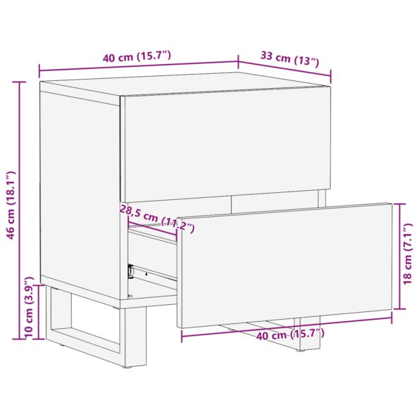 vidaXL Nočný stolík – Obrázok 11