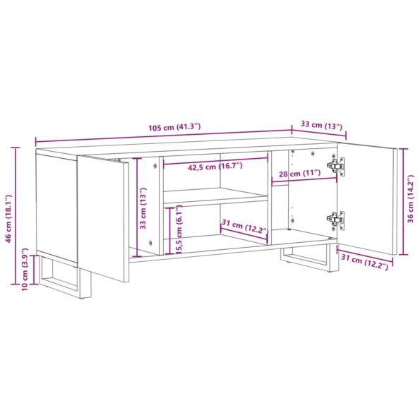 vidaXL TV skrinka Jednofarebný – Obrázok 11