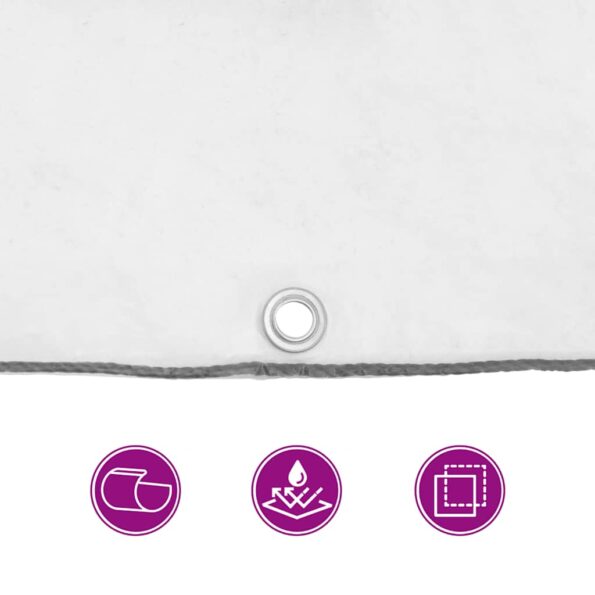 vidaXL Priehľadná plachta s očkami 2x2 m polyetylénová – Obrázok 11