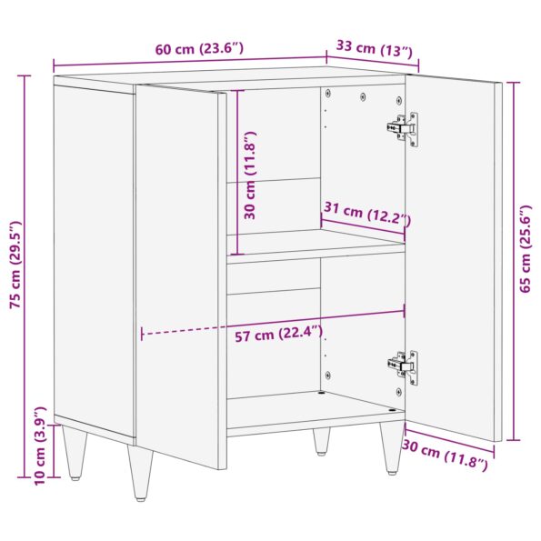 vidaXL Úložné skrine Viacfarebný 60 x 33.4 x 75.1 cm – Obrázok 10