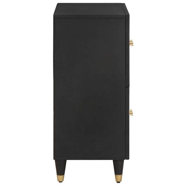 vidaXL Servírovacia skriňa Čierna 60 x 33 x 75 cm Masívne mango drevo – Obrázok 4