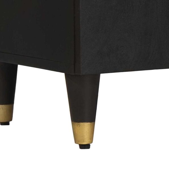 vidaXL Servírovacia skriňa Čierna 60 x 33 x 75 cm Masívne mango drevo – Obrázok 8