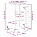 vidaXL Kúpeľňová skriňa starožitná biela 37 x 34 x 80 cm MDF – Obrázok 12