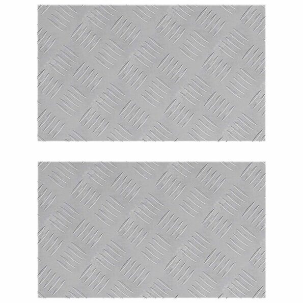 vidaXL Šachovnicové dosky 2 pcs Strieborná 50 x 30 cm Hliník – Obrázok 4