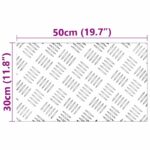 vidaXL Šachovnicové dosky 2 pcs Strieborná 50 x 30 cm Hliník – Obrázok 2