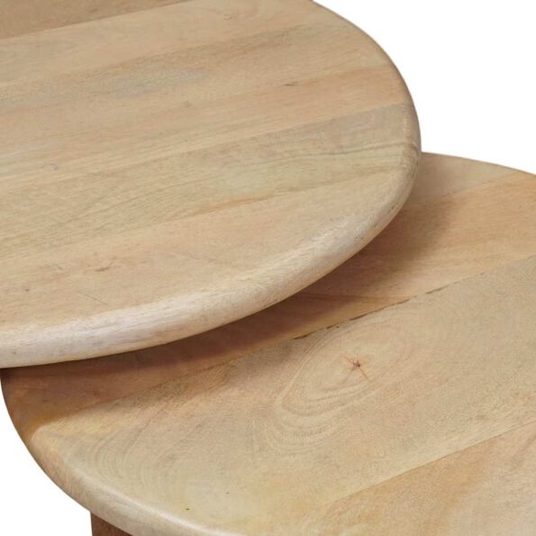 vidaXL Zásuvné stoly 2 pcs Čierna Masívne mango drevo – Obrázok 8