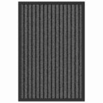 vidaXL Rohož Striped Čierna, Šedá 40 x 60 cm Polypropylén, PVC – Obrázok 2