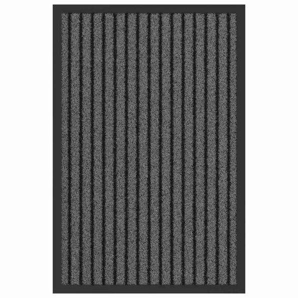 vidaXL Rohož Striped Čierna, Šedá 40 x 60 cm Polypropylén, PVC – Obrázok 2