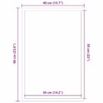 vidaXL Rohož Striped Čierna, Šedá 40 x 60 cm Polypropylén, PVC – Obrázok 5