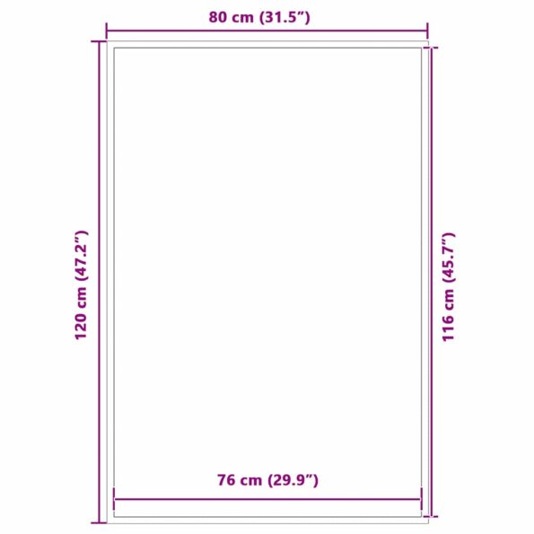 vidaXL Rohož Čierna 80 x 120 cm Polypropylén – Obrázok 5