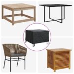 vidaXL Obal na vonkajší nábytok Čierna 60 x 60 x 45 cm 420D látka – Obrázok 10