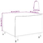 vidaXL Obal na vonkajší nábytok Čierna 82 x 82 x 50 cm 210D látka – Obrázok 11